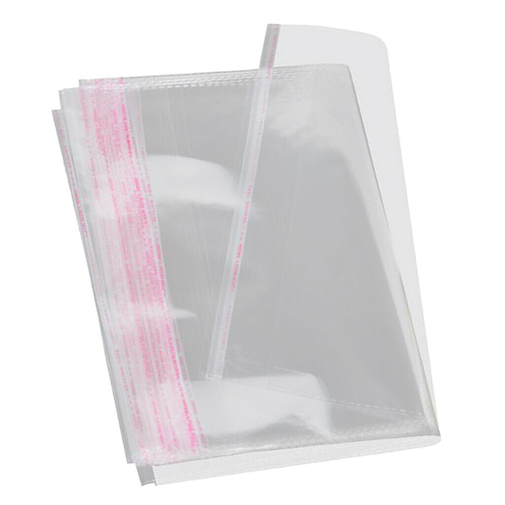 100x 20x30cm Clear Resealable Cello \/ Cellophane Bags for Soap Clothing T-shirt
