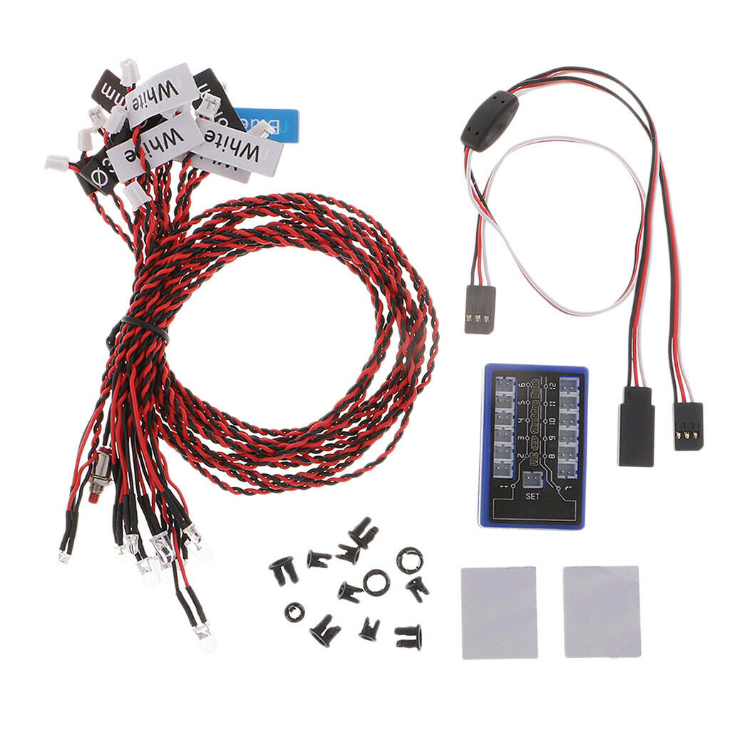 12 LED Lighting System Kit Brake Simulation Flashing Lights For 1/10 RC Car HSP