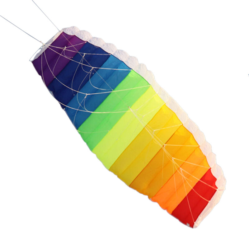 Rainbow Sports Beach Kite Power Dual  Stunt Parafoil Parachute For BeginnerJBDA