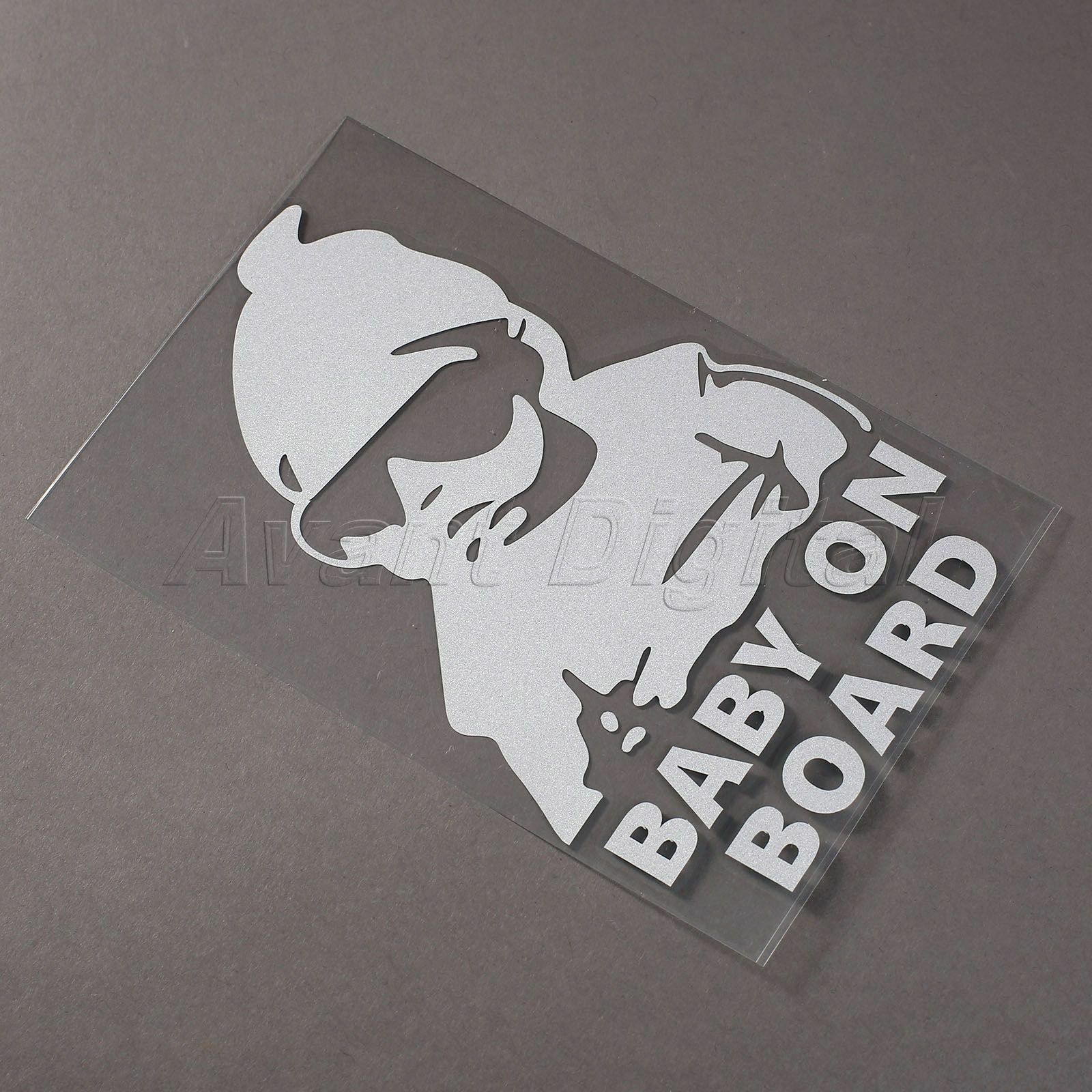 Lovely Graphics Decals Baby On Board Car Stickers Decals Waterproof Reflective
