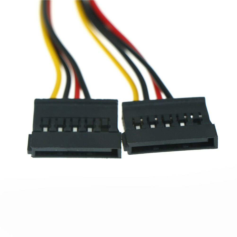 2pcs SBDA Power Cable Splitter 4 pin to Serial 15 pin Y Hard Drive Cable 1.l8