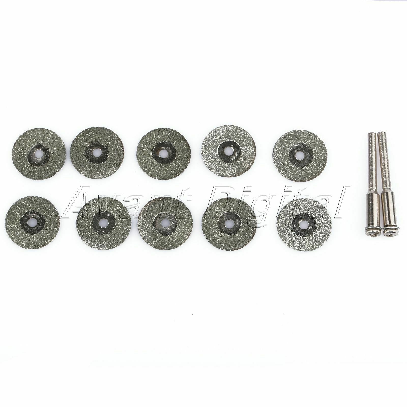 10X 18mm Rotary Diamond Coated Cutting Off Disc Blade Wheel + 2 Mandrel Arbor
