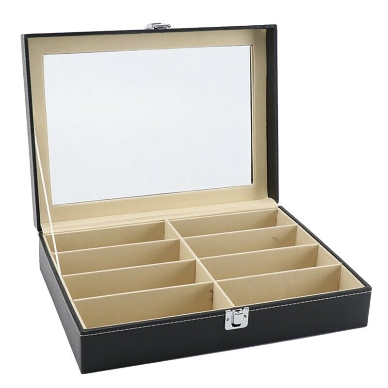 8-Grid Eye Glasses Case Eyewear Sunglasse Storage Box Holder Organizer Eye GS7X5