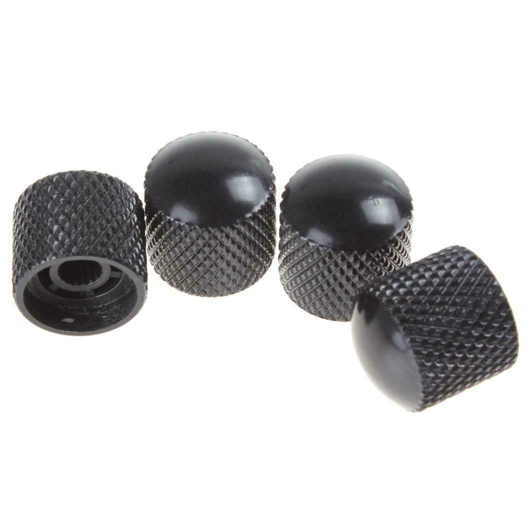 4pcs Black Metal Dome Tone Volume Knobs 17mm for Electric Guitar