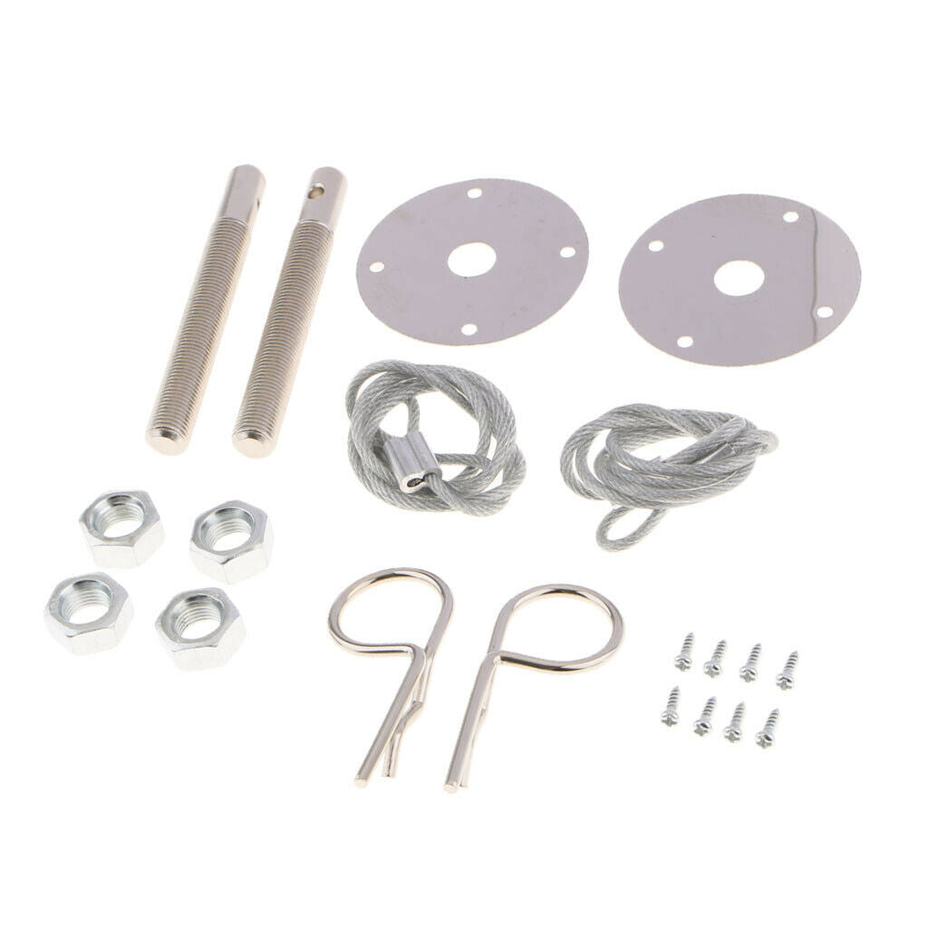 Car Auto Hair Pin Style Sport Hood Latch Pin Bonnet Engine Lock Set