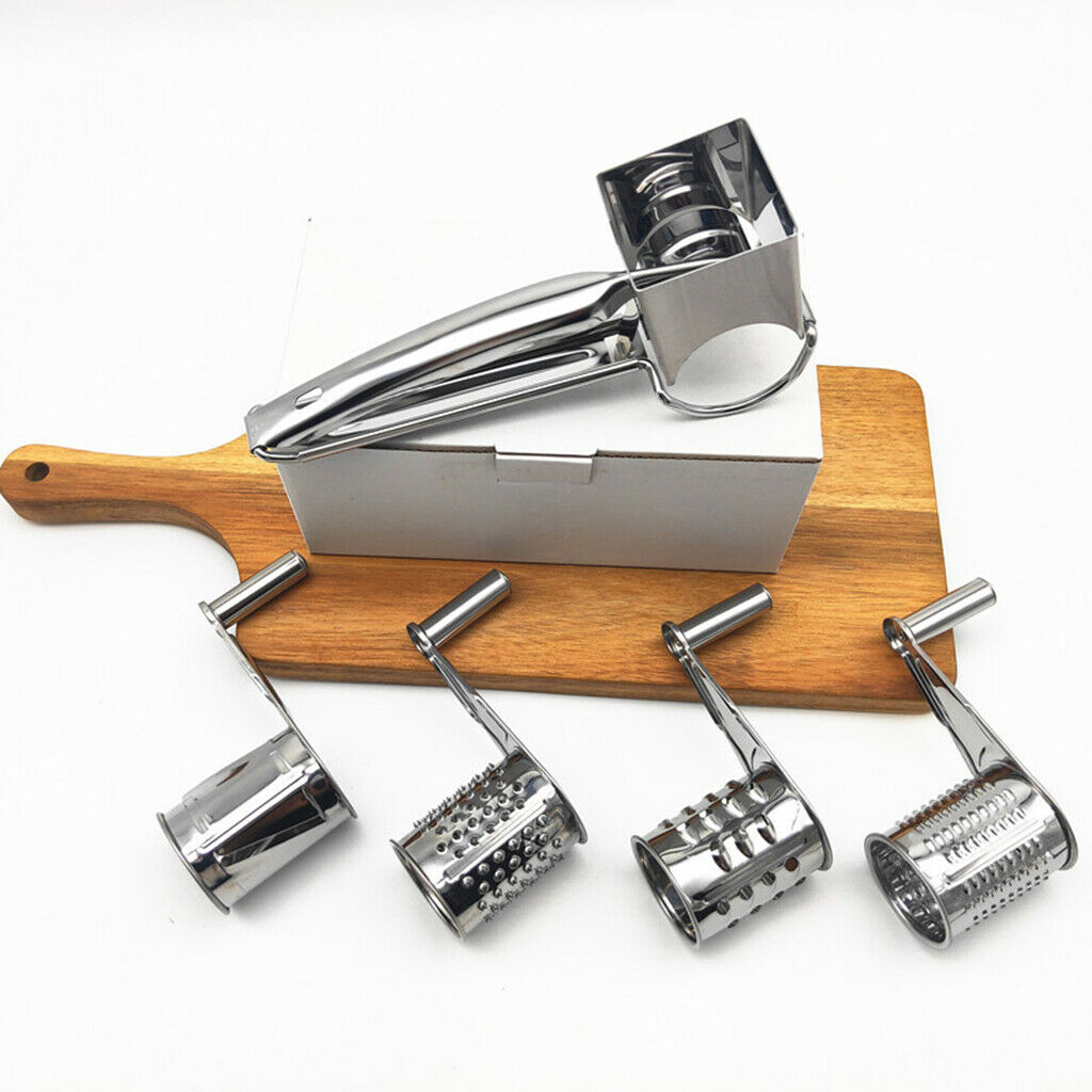 Stainless Steel Rotary Cheese Grater Slicer Cutter Easy to Clean Gadgets
