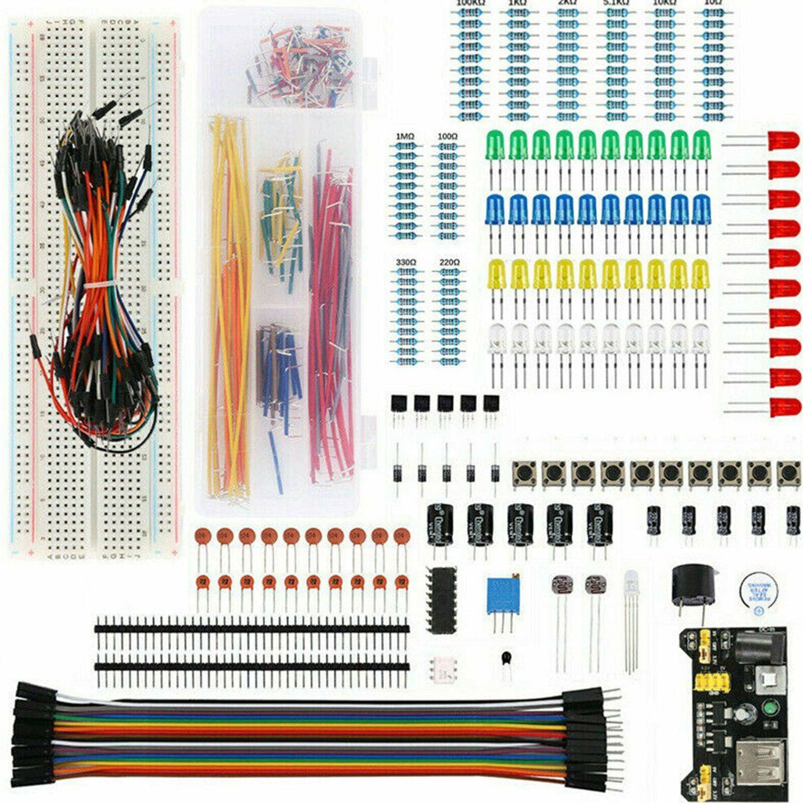 1 Set 830 Breadboard Cable Resistor Electronic Component Starter For Arduino