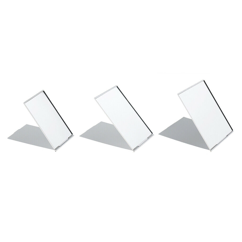 3 Pack Folding Makeup Cosmetic Shaving Mirror w/ Metal Frame for Travel