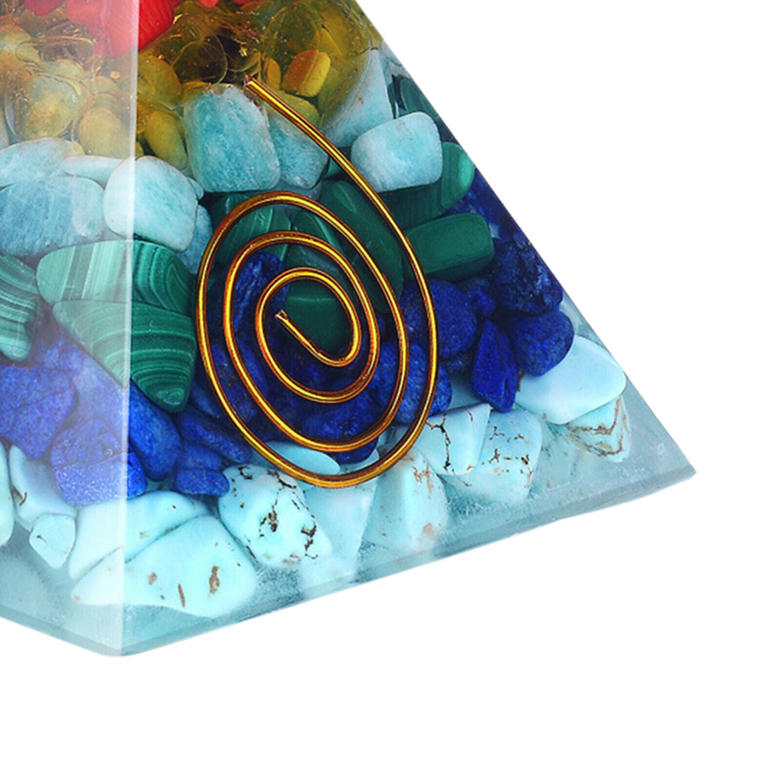 Crystal Pyramid Orgone Amethyst Quartz Energy Converter Heal Stone Craft