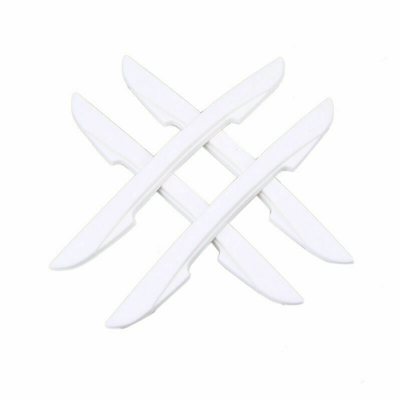 4x White CAR Door Edge Guards Trim Molding Anti-rub Stirp Scratch Protector PVC