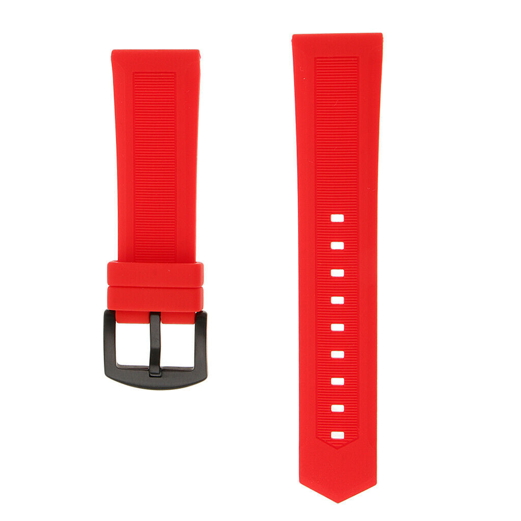 Red Silicone Rubber Bracelet  Replacing Accessories - Red 24mm