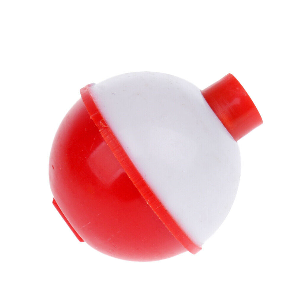 Hard ABS Snap-on Fishing Floats Push Button Float Bobbers Red & White 25g