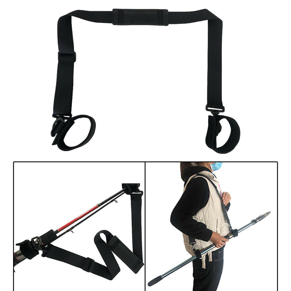 Fishing Rod Trackle Straps Belt Portable Organizer Shoulder Strap for SUV