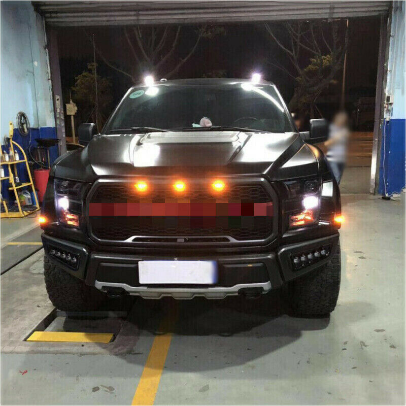 1x Amber Grille Lighting LED For Ford SVT Raptor Style Universal Fit Truck SUV