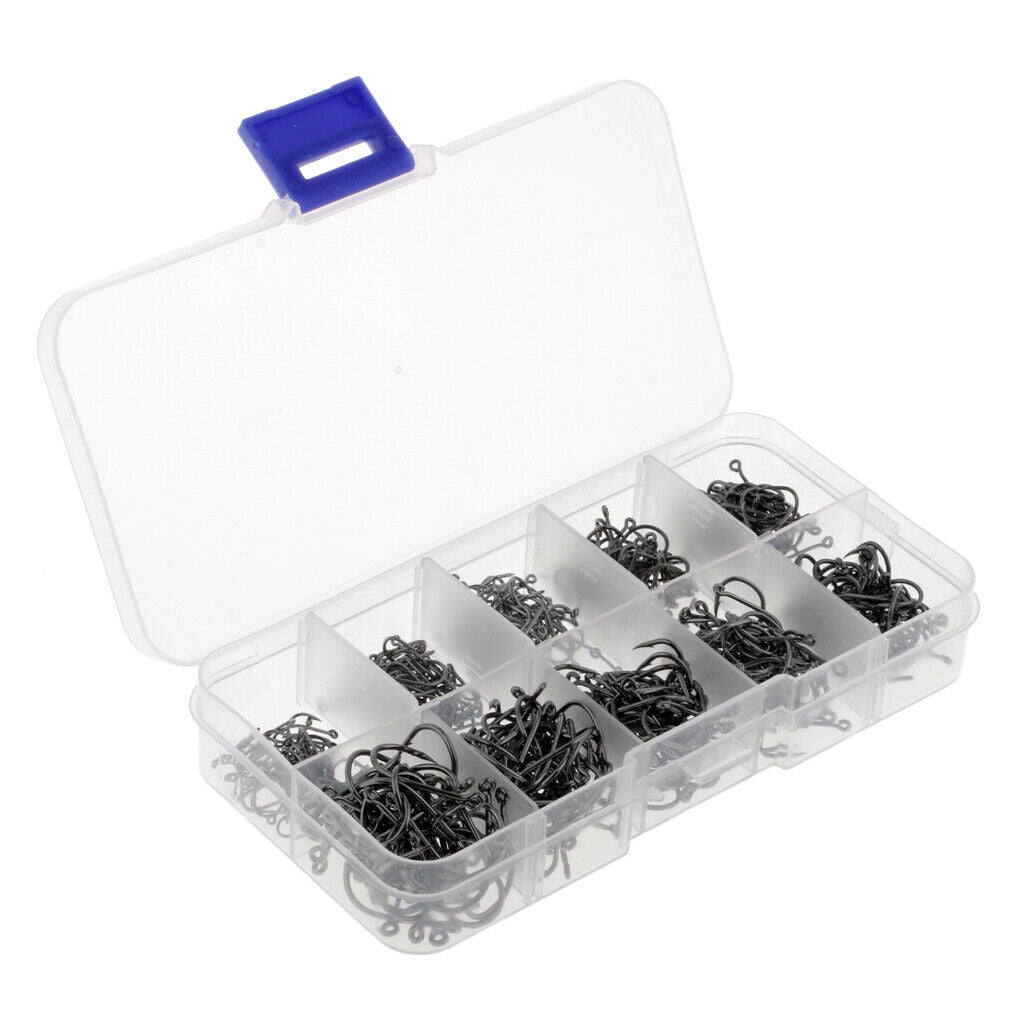 500pcs Hooks Steel Barbed Fishing Fly Fish Catcher Fish