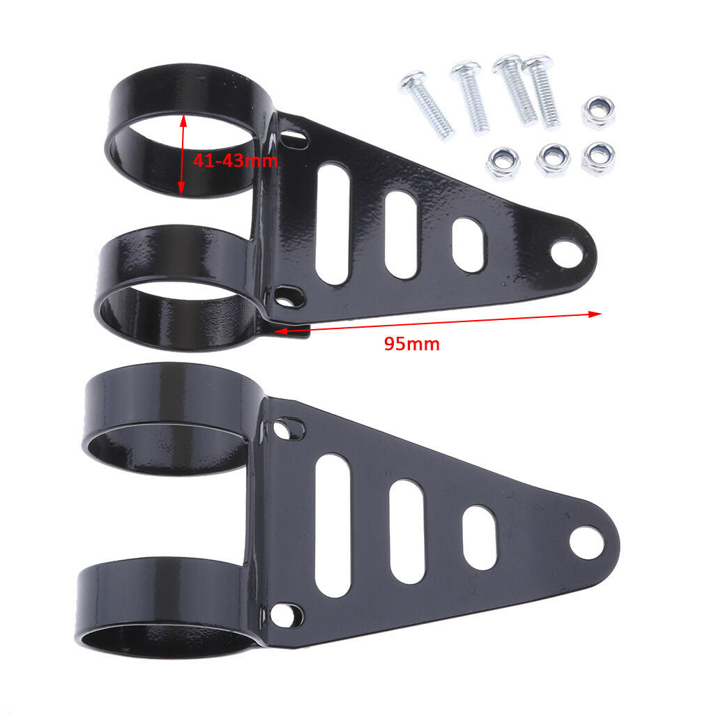 41-43mm Motorcycle Adjustable Headlight Mounting Bracket Head Lamp Holder