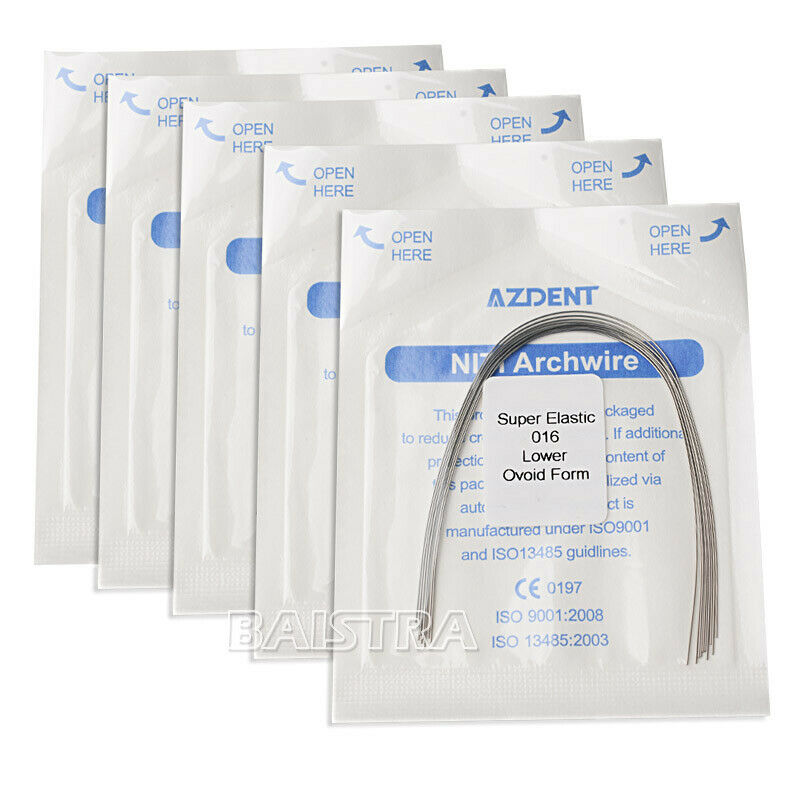 50 Kits Dental Orthodontic Arch Wires 016 Lower Super Elastic Niti Round AZDENT