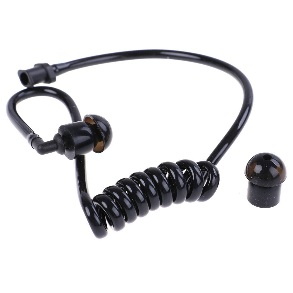 Black replacement coil acoustic air tube earplug for radio earpiece headse Fx