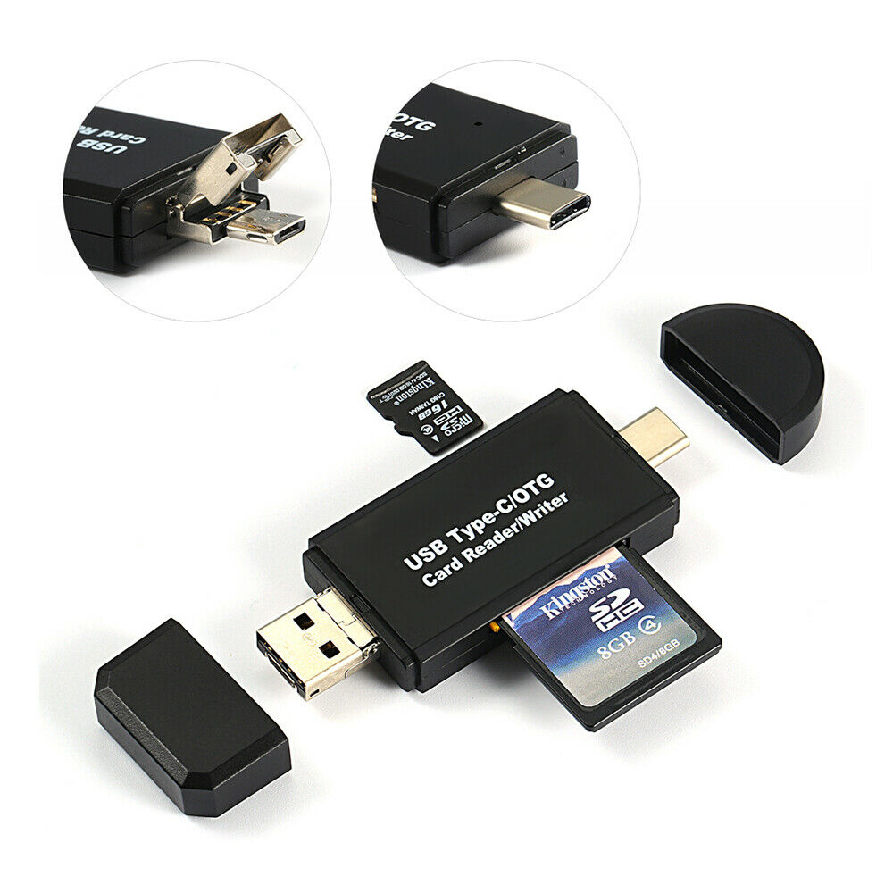 Card Reader USB 3.0 Type C Micro SD OTG Smart Memory Adapter Laptop Computer