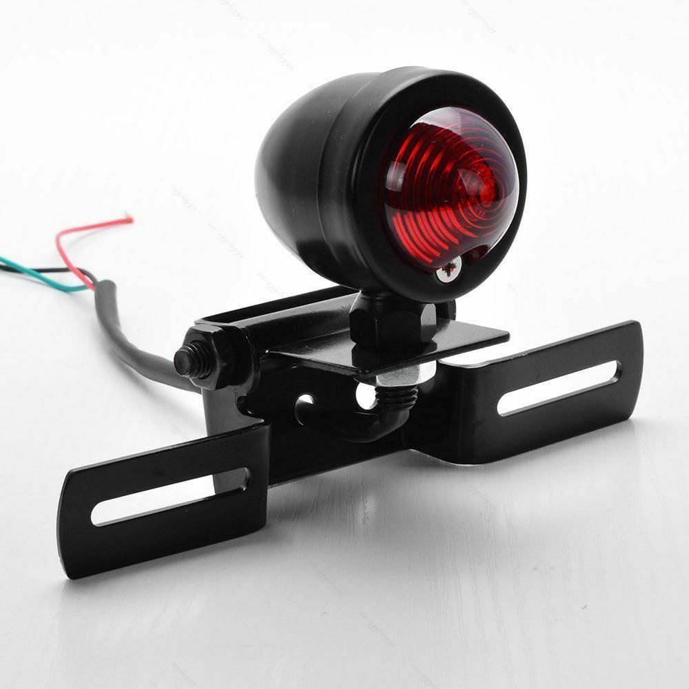 2pcs Red Tail Lights License Plate Holder Taillight Lamp Assembly Replacement