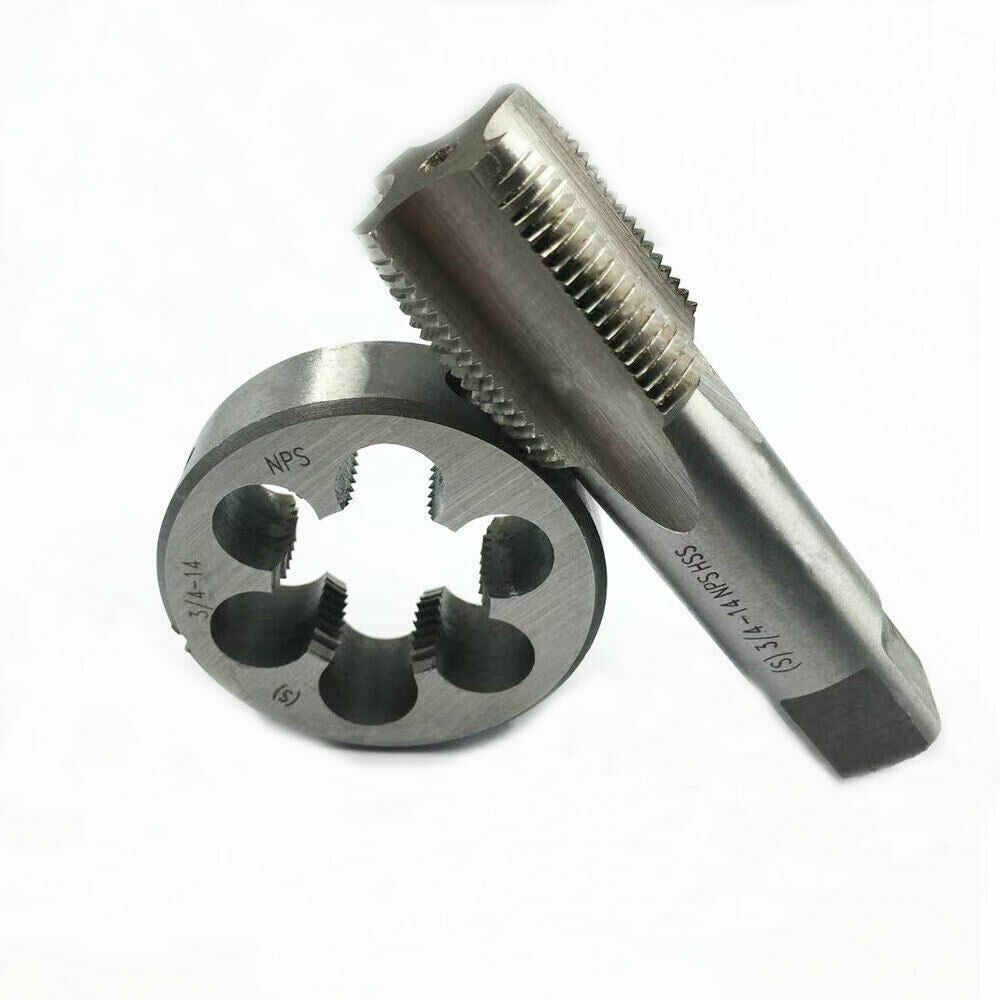 3/4-14 NPS HSS Tap And Die Set，NPS Machine Thread Tap And NPS Round Thread Die