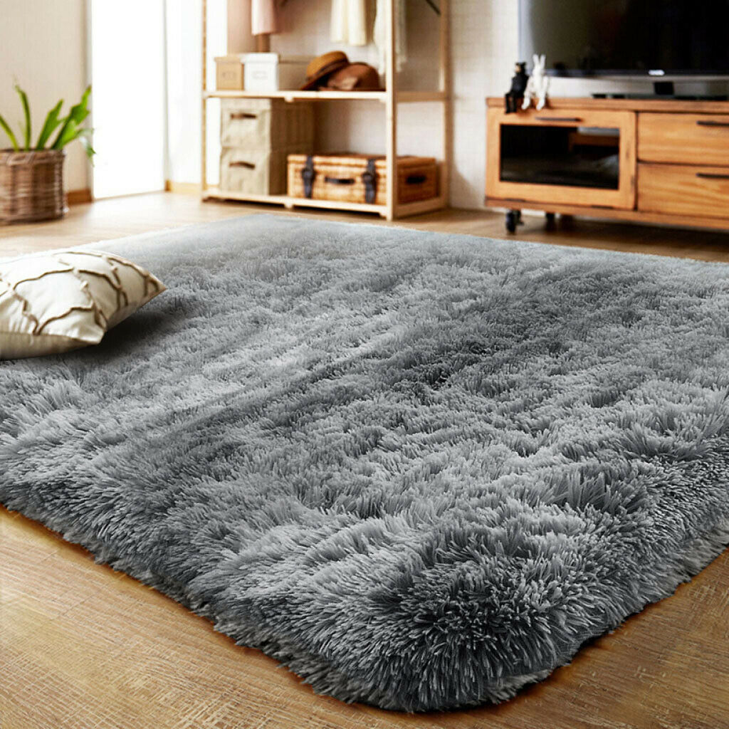 Modern Shag Area Fluffy Rugs Anti-Skid Shaggy Area Rug Bedroom Carpet Floor Mat