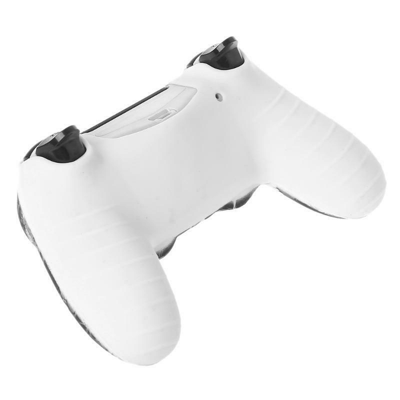 Gamepad Controller Silicone Sleeve Guard Protective Cover + 2 Grip Caps For PS4