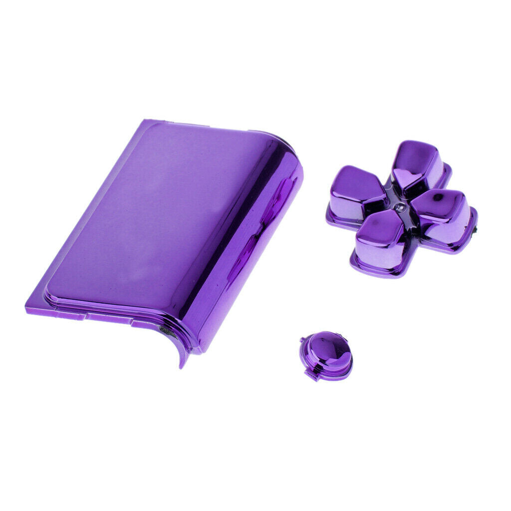 2 Set Replacement Chrome Plating Buttons and Touchpad for PS4 Controller