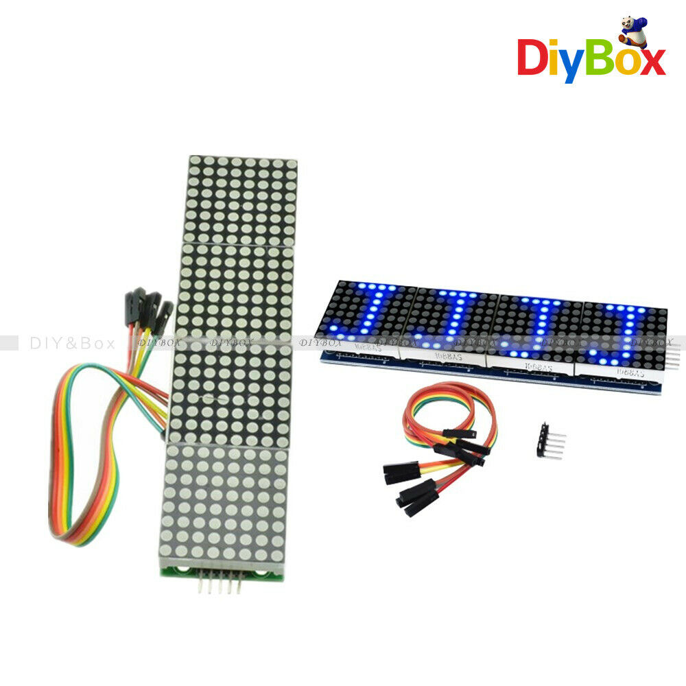 MAX7219 4 in 1 Display LED Blue Dot led Matrix MCU Control Module for Arduino