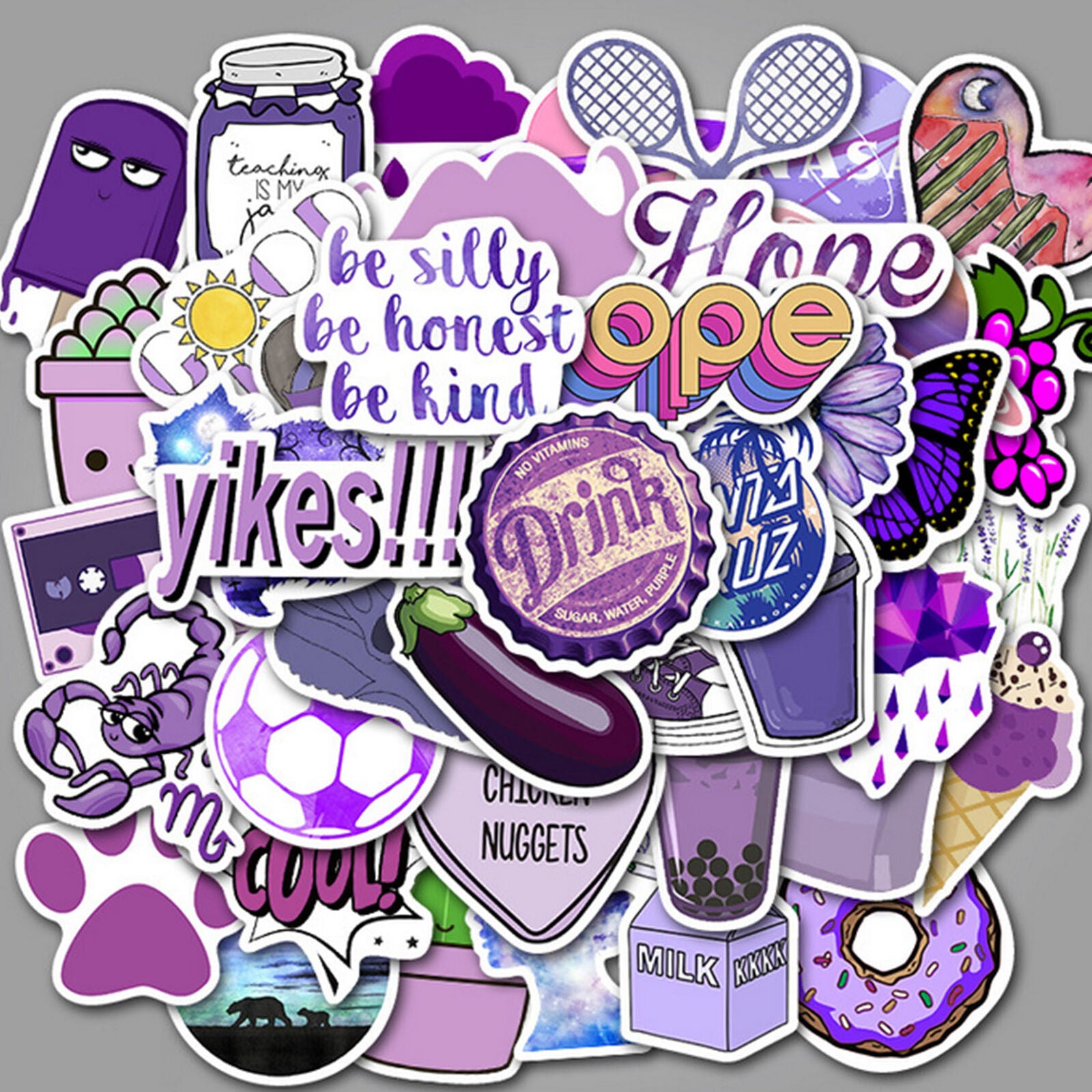 50 PCs Cute Stickers for Water Bottles and Hydro Flask for Teen Girls