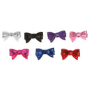 Fabric Sequin Bow Tie Iron-On Bling Baby Kid Cloth DIY Craft Patch Purple