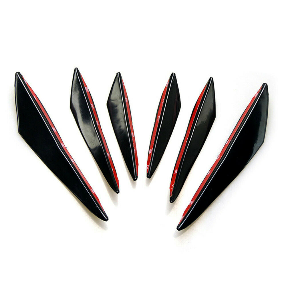 6pcs/set Car Front Bumper Lip Decoration Canards Diffuser Splitter Body Spoiler