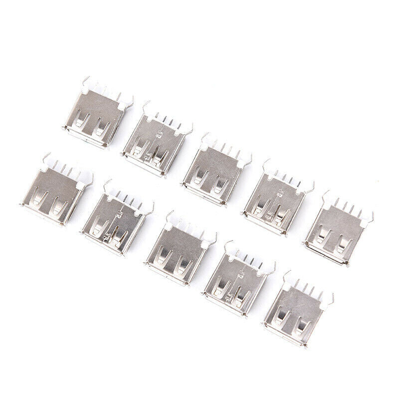 Single Port USB 2.0 Female Type A 4-Pin DIP 180 Degree Jack Socket PT%xY1