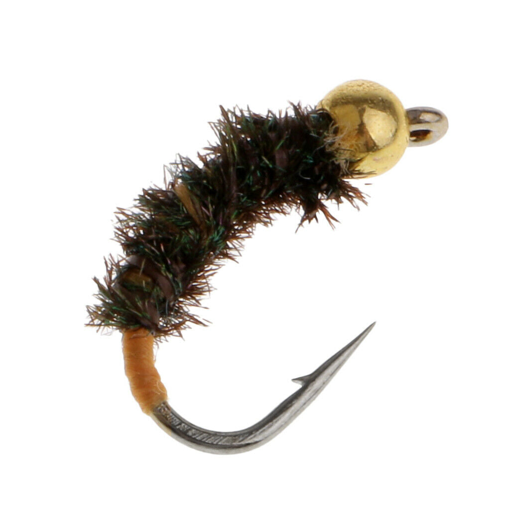 2 Pieces Fly Fishing Flies Hand-tied Sinking Flies Hooks for Salmon Carp Herring