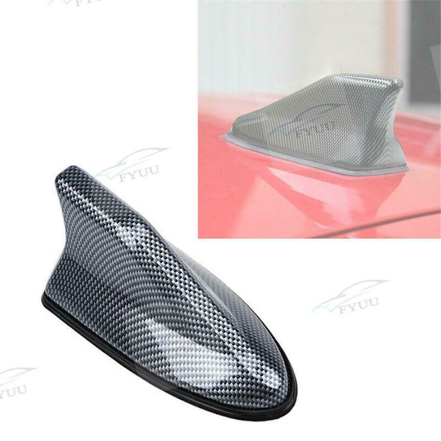 1xCarbon Fiber Look Shark Fin Roof Antenna Radio AM/FM Signal Aerial Car Access
