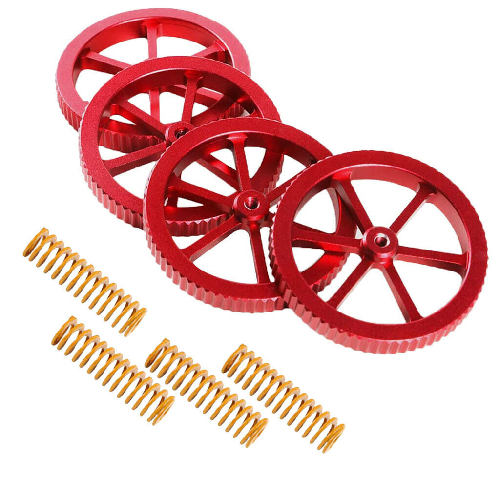 4x Hand Twist Leveling Nut + Die Springs for Ender CR-10S Pro CR-X CR 20