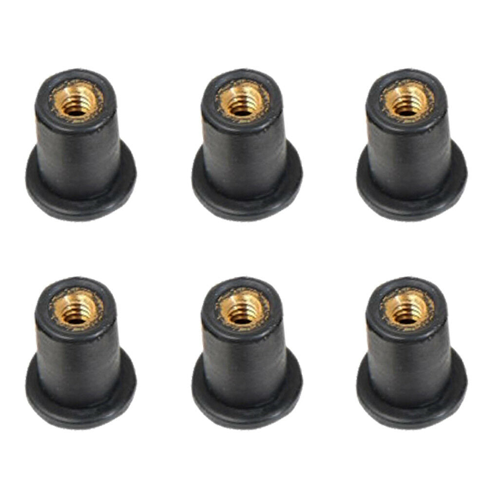 6pcs M5 5mm Metric Rubber Well Nuts Wellnuts for Fairing & Screen