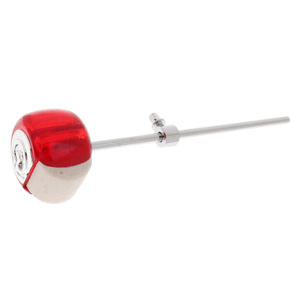 2pcs Bass Drum Hammer Beater Percussion Instrument Replacement Parts Red