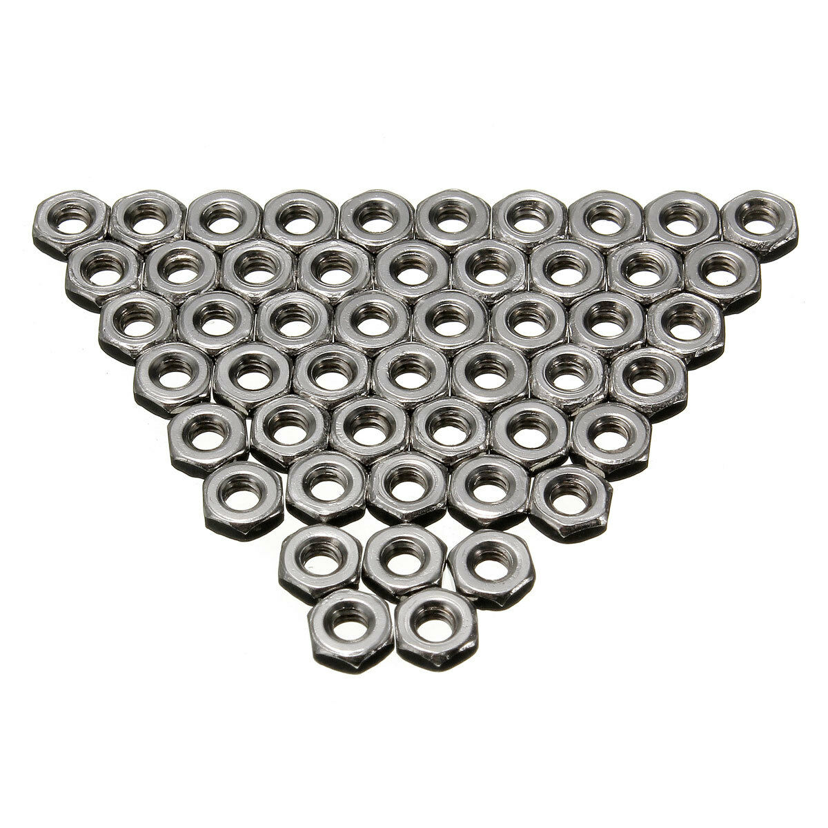 50Pcs M2 Dia 2mm Hex Screw Nuts 304 Stainless Steel Hexagon Nuts DIY Fasteners