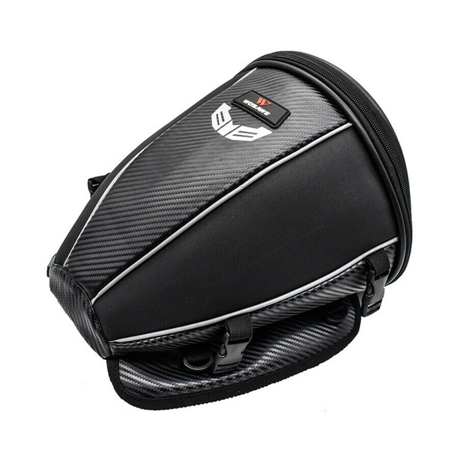Motorcycle PU Carbon Fiber Color rear seat Tail Bag Tool bag Motorbike shoulder