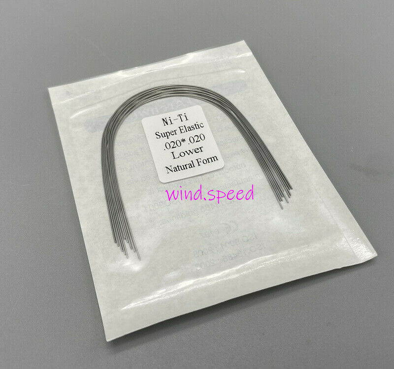 20packs Dental Orthodontic Arch Wire Rectangular Natural Elastic Niti 20X20 U&L