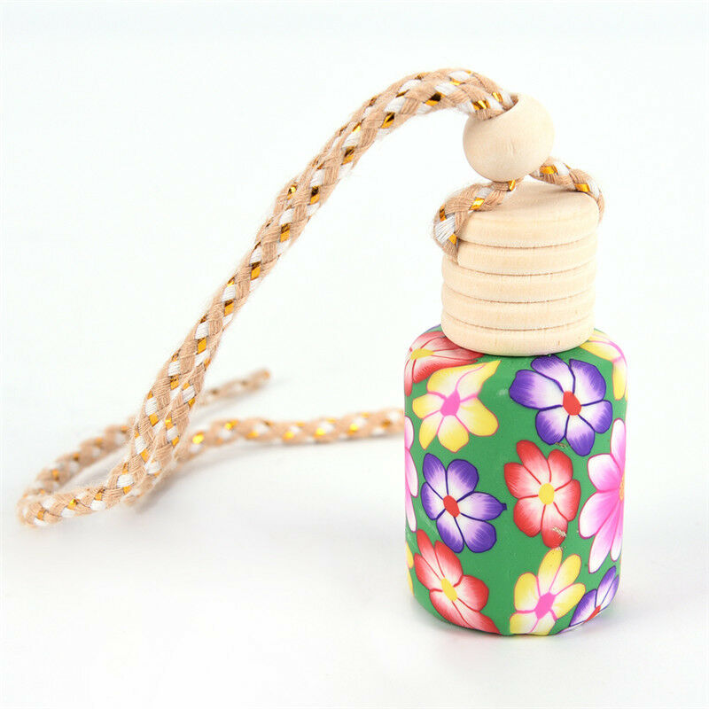 Floral Art Printed Hanging Car Air Freshener Perfume Diffuser Fragrance Bo.l8