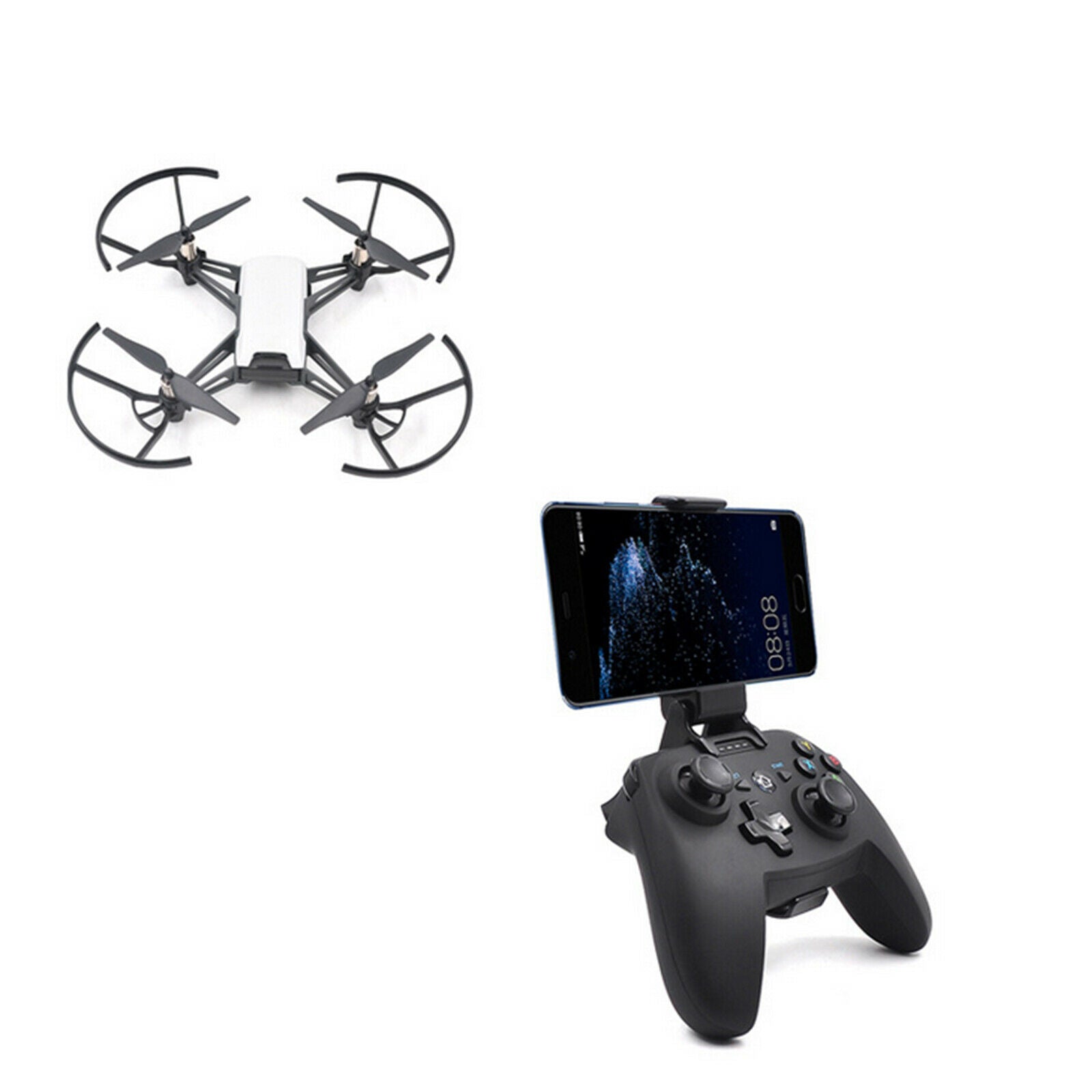 For Tello Drone Wireless Remote Controller Transmitter+Cable Set+Phone Holder