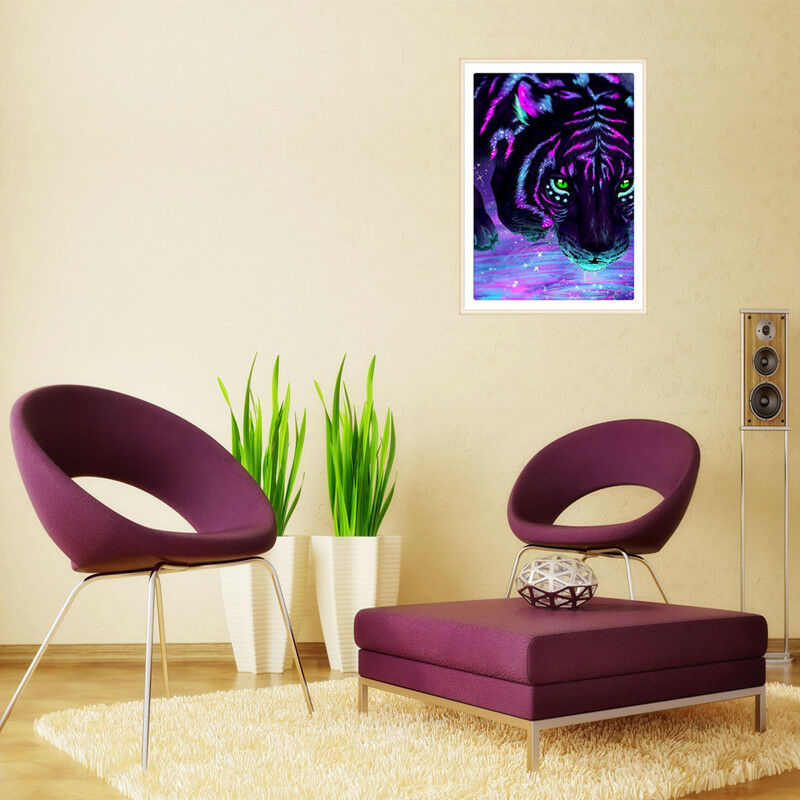 DIY Tiger 5D Full Diamond Embroidery Paintings Cross Stitch Home Decoration