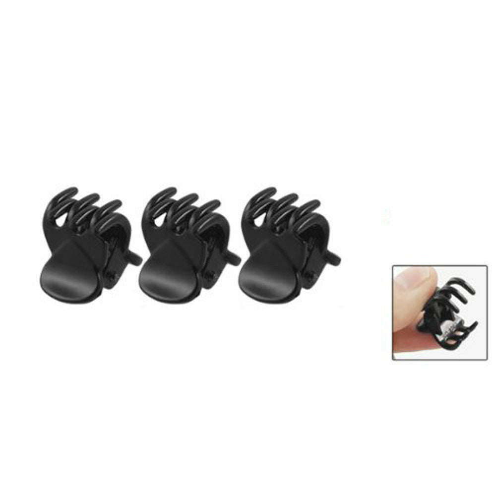 12PCS Lot Black Plastic Mini Hairpin 6 Claws Hair Clip Clamp for Ladies New