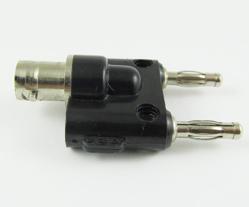5 pcs BNC Female jack to Dual Banana Plug male 0.75" center spacing RF Adapter