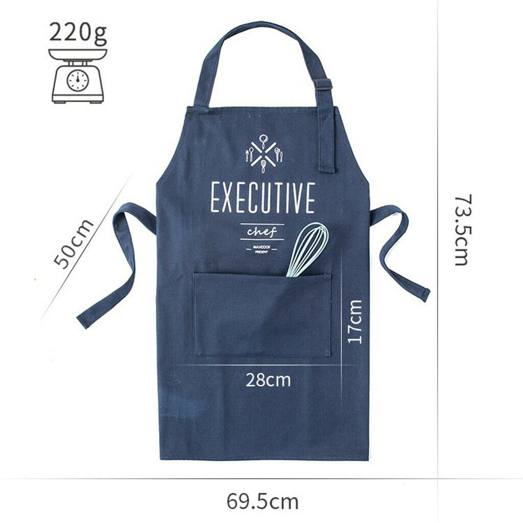 Polyester Kitchen Apron Bib Oil Resistant Adjustable Smock Painting Aprons