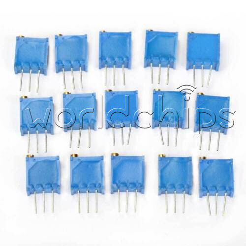 15PCS Potentiometer Assorted Kit Variable Resistor Resistive 15Value 3296Trimmer