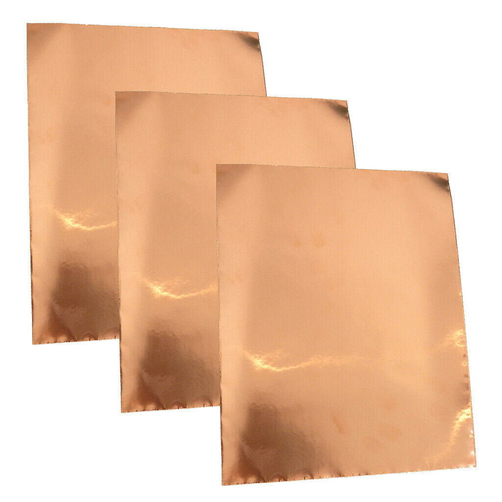 3x Foil Copper Band Guitar Adhesive Foil Band Tape 30x22.5cm