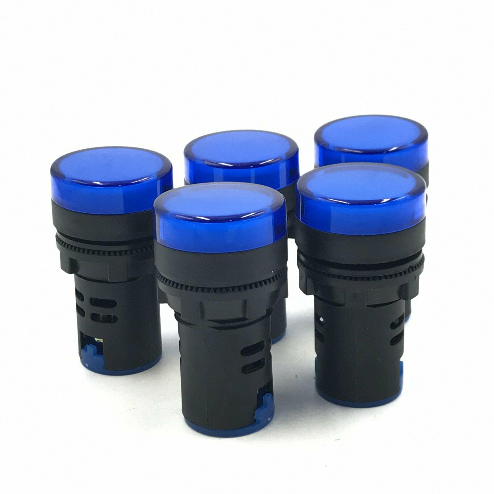 5pcs Blue 220V LED Indicator Pilot Signal Light Lamp 22mm [M_M_S]